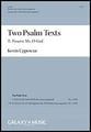 Two Psalm Texts: 2. Preserve Me O God SATB choral sheet music cover
